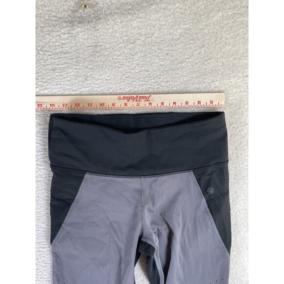 Athleta Leggings Womens Medium Petite Stealth Trucool 7/8 Colorblock Perforated - Picture 3 of 16